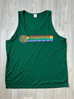 Augusta Sportswear Green Jägermeister Tank Top with Rainbow Logo